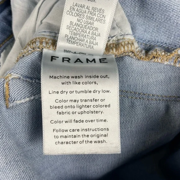 Frame Jeans Womens 27 Le High Skinny Shredded Chewed Raw Hem Distressed Punk 90s - Picture 11 of 12